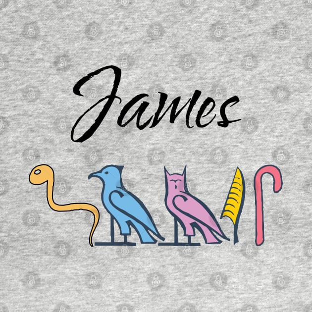 JAMES-American names in hieroglyphic letters-James, name in a Pharaonic Khartouch-Hieroglyphic pharaonic names by egygraphics